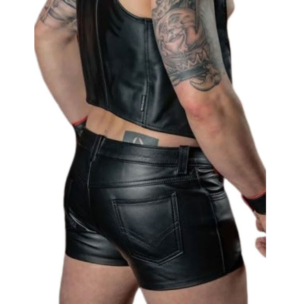 Sanctuary Leather Like Short - Black
